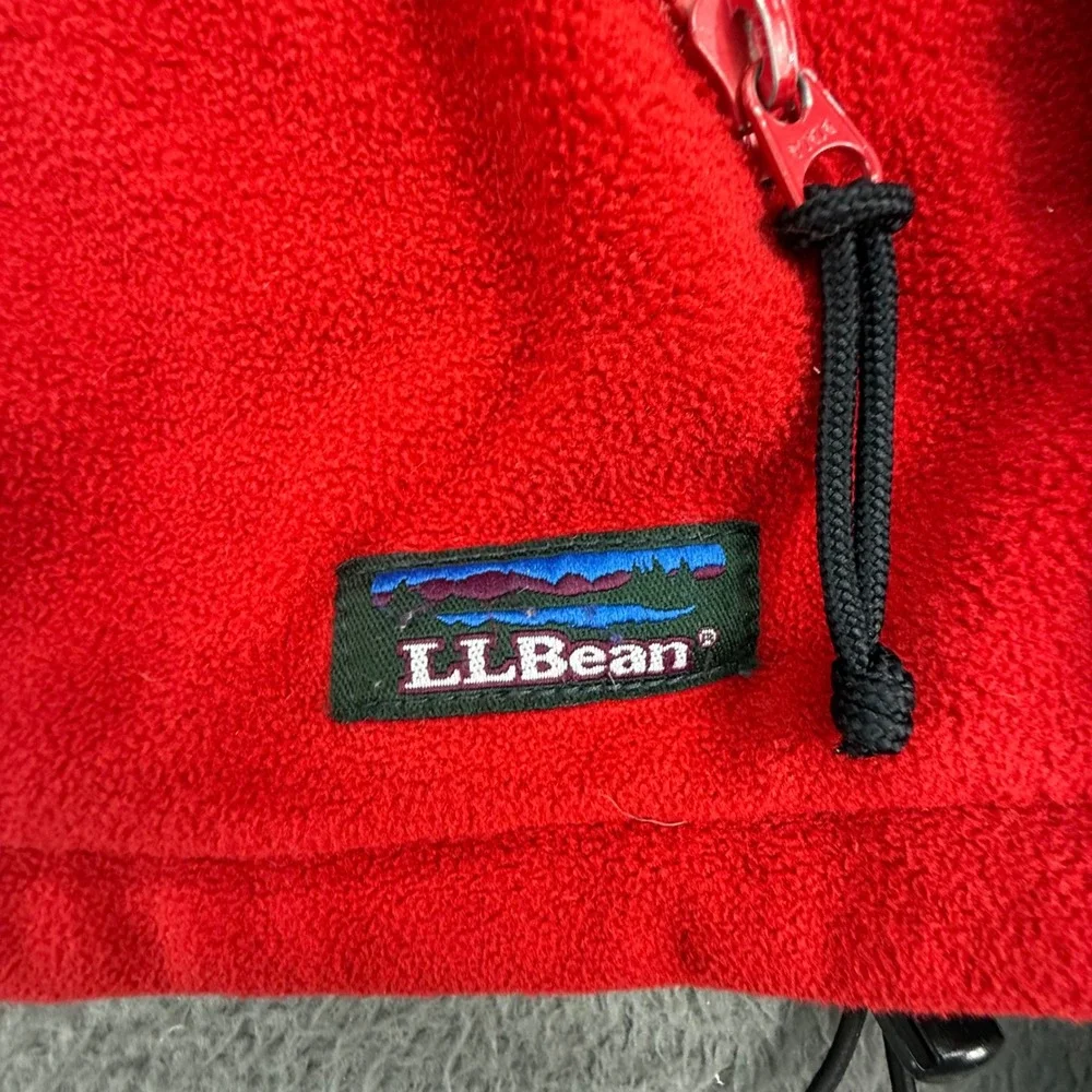 L.L. Bean Fleece Jacket Mens L Red Polartec Windbloc‎ Full Zip Outdoor